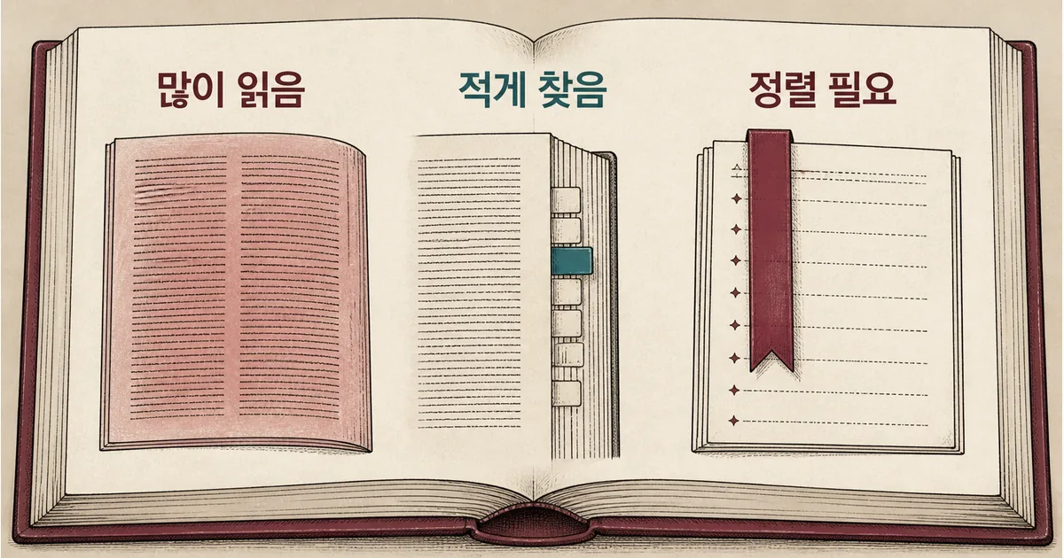 많이 읽는 조건과 적게 찾고 정렬이 필요한 조건을 구분하는 PostgreSQL 스캔 선택 도식